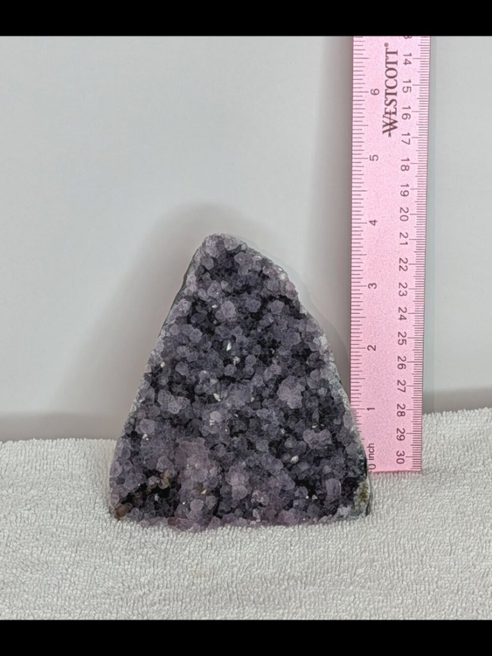 Wow Large AMETHYST Rough Crystal, roughly 4.5 inch x 4 inch x 2.375 inch deep